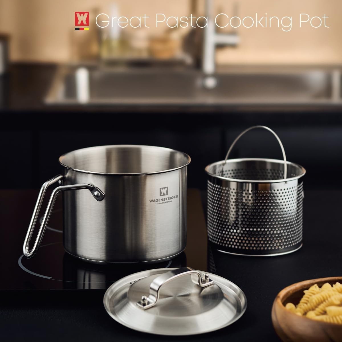 Stainless Steel Vegetable Egg Steamer Pot Saucepan Basket 2.3Liter/2.43Quart