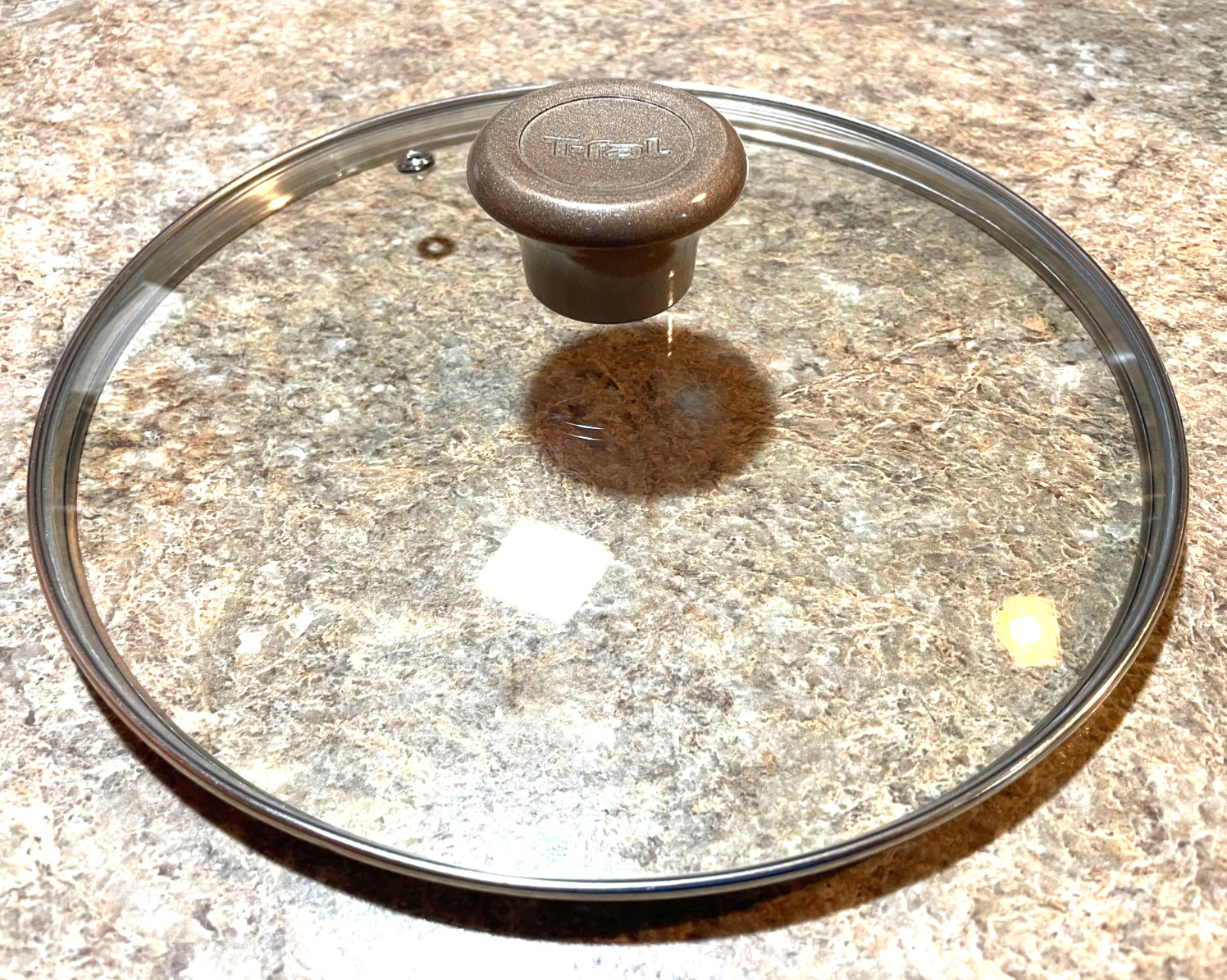 T-Fal Replacement Vented Lid – Glass / Metal – 9 3/4” OD – 9 3/8” ID