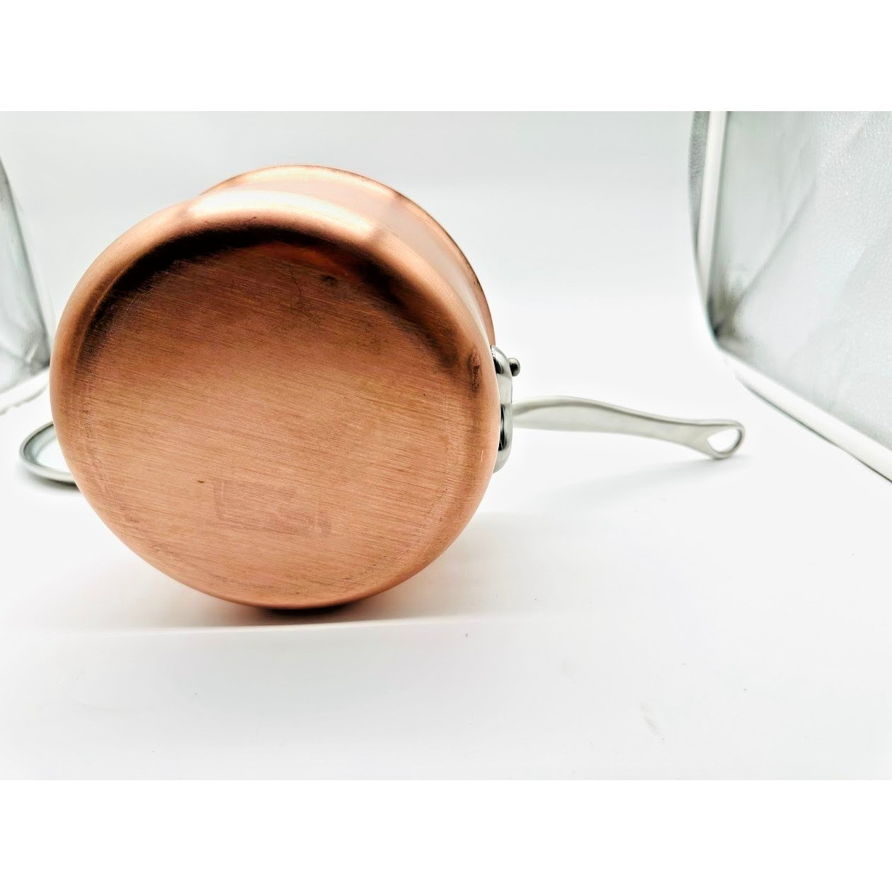 Mauviel 1830 M150S Copper Saucepan with Glass Lid Made in France 1.5mm Stainless
