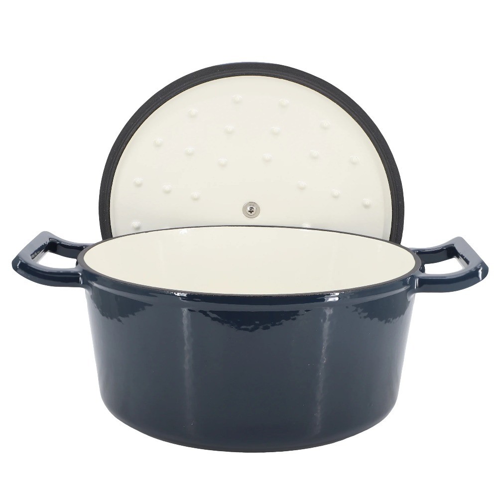 5.3 Quart Round Enameled Cast Iron Casserole with Self Basting Lid in Gradient