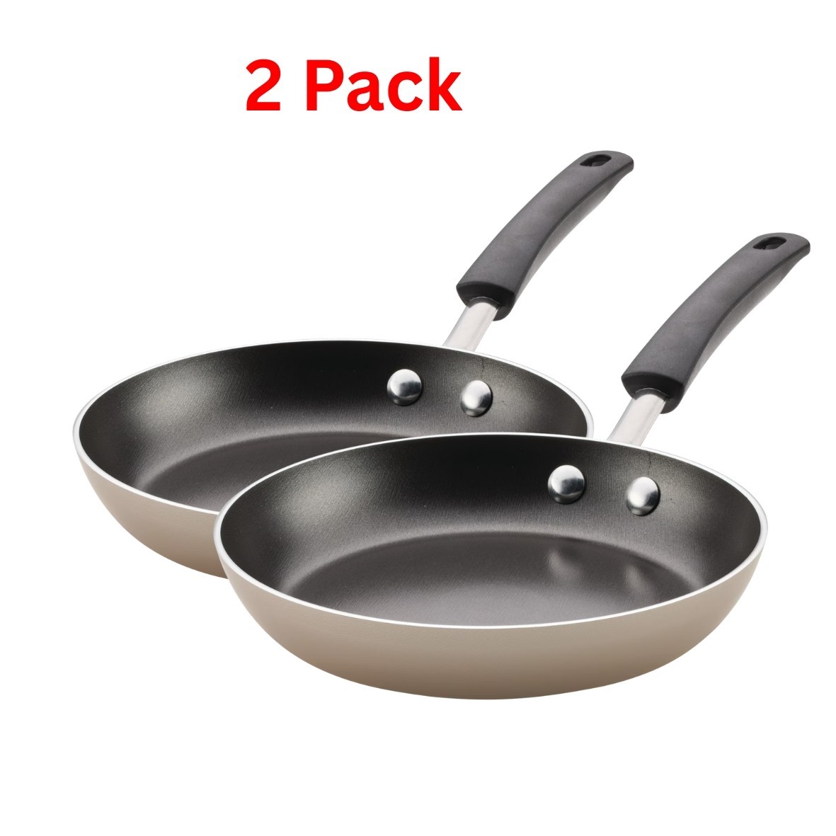 Farberware Easy Clean 8 Inch Nonstick Frying Pan / Skillet, Dishwasher Safe, 2PK