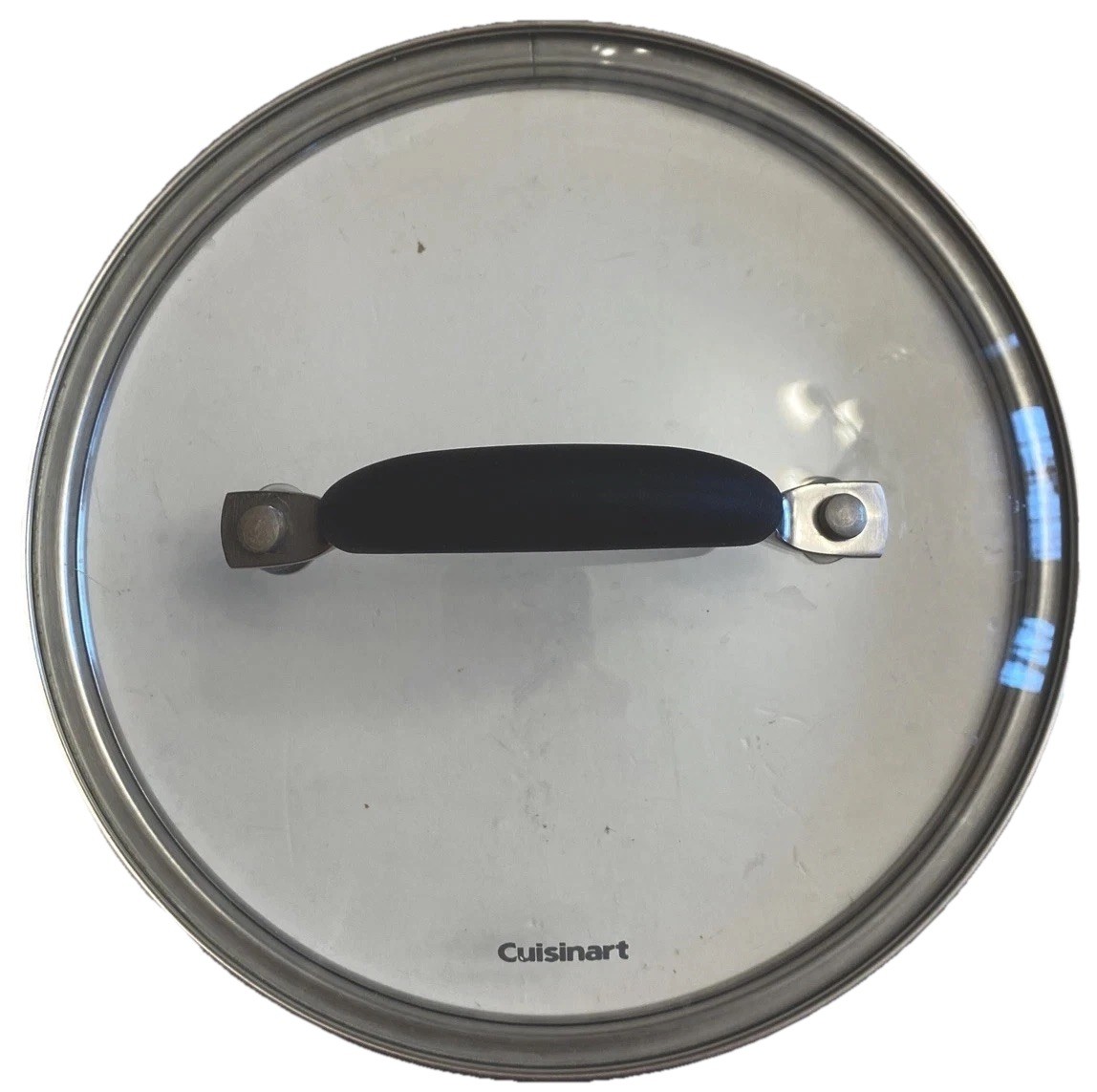 Cuisinart Glass Replacement Lid Black Handle 6 3/4″ ID 7 1/2″ OD