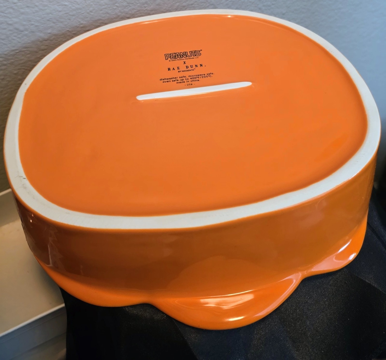 NEW! 2025 Rae Dunn Peanuts Snoopy “FALLING FOR YOU” Pumpkin Shaped Baking Dish