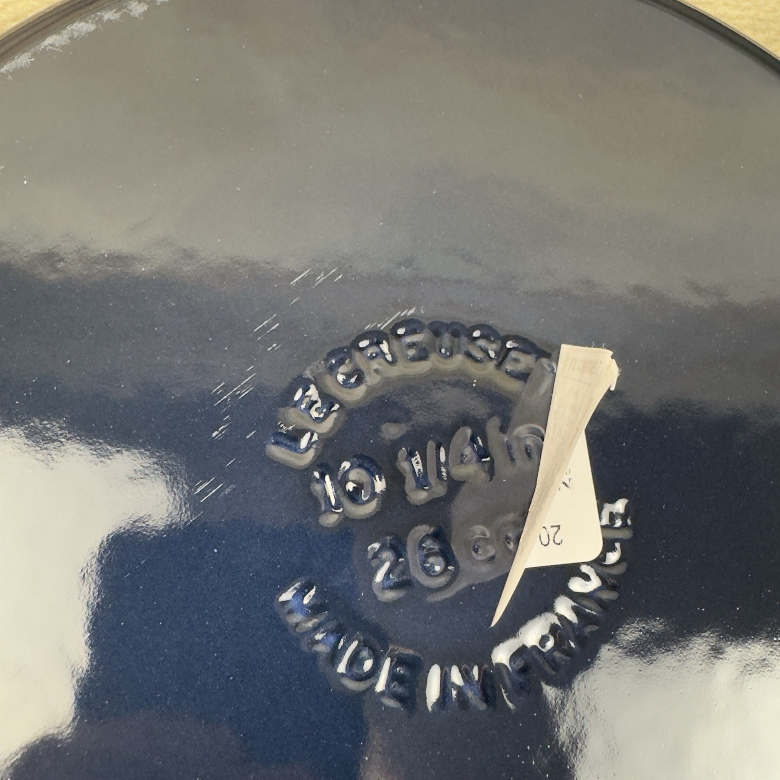Le Creuset Signature Enameled Cast Iron Deep Skillet 10 1/4” Lapis Scuffed Read