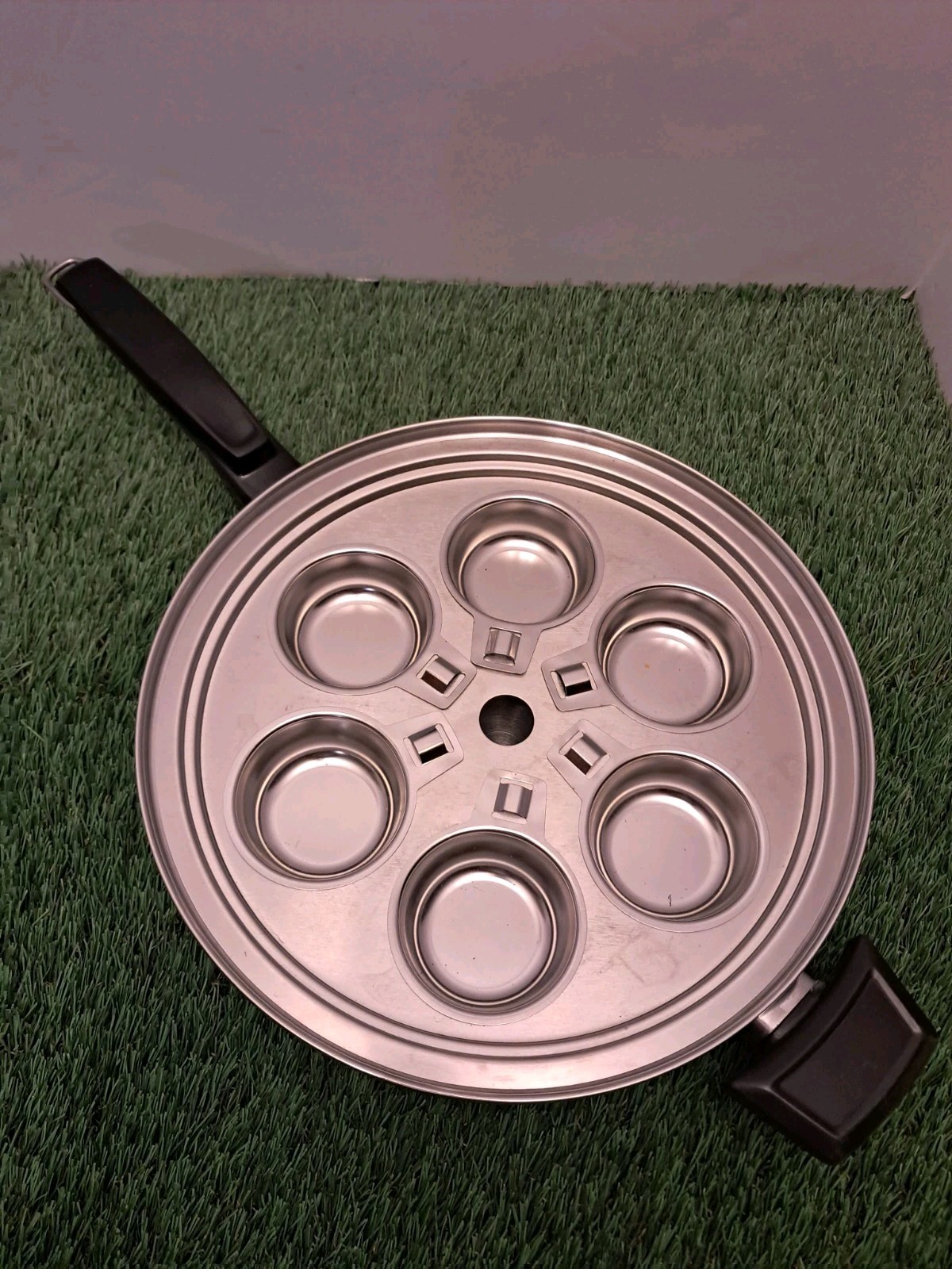 VTG ROYAL QUEEN 5-PLY Skillet T304 STAINLESS MC2000 11″ w/ Egg Poacher NO LID