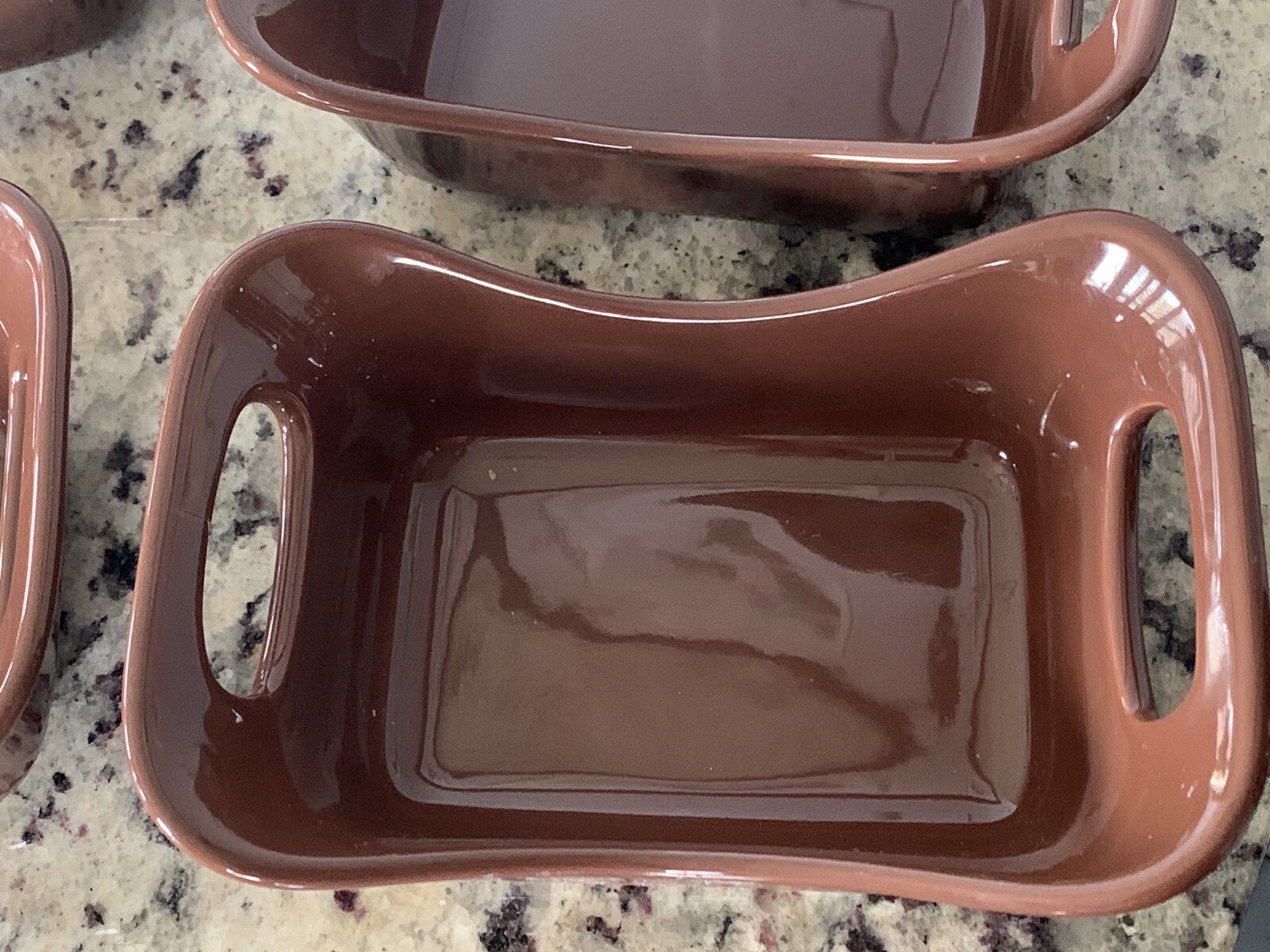 4 Rachel Ray Stoneware 12oz. Brown Casserole Baking Dishes