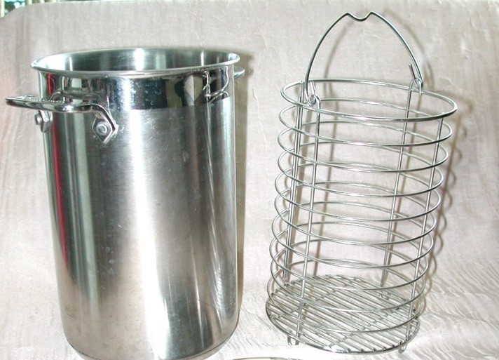 Large Stainless Steel Stock Pot Two Side Handles Commercial 4QT