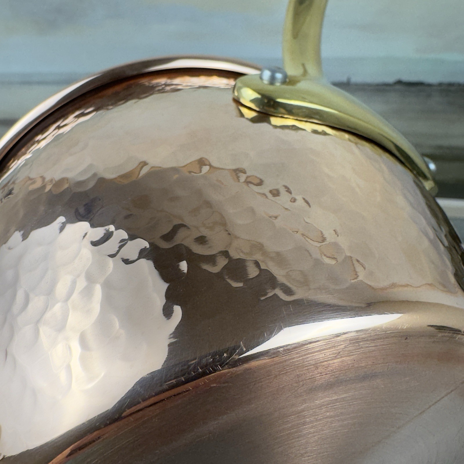 Williams Sonoma Ruffoni Historia Hammered Copper Saucepan 2 1/2 Qt. Bent *Read