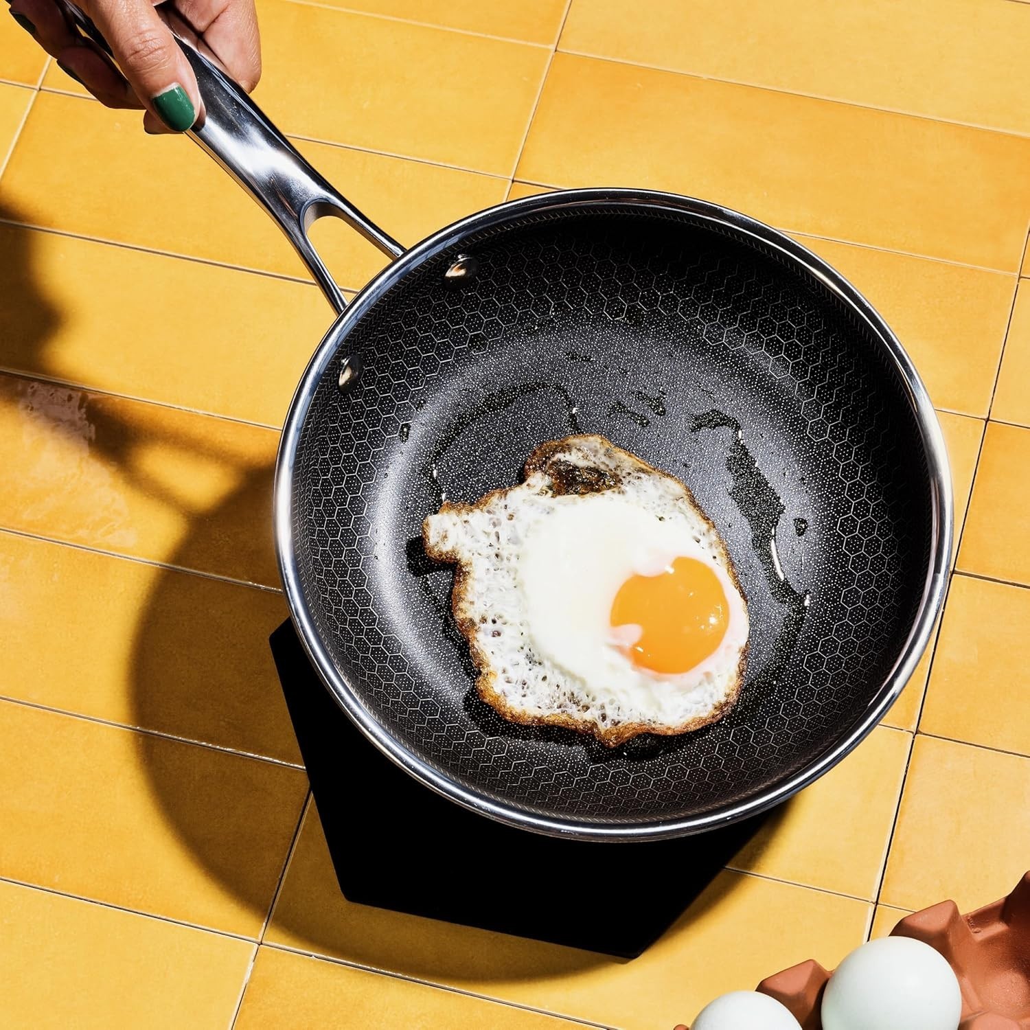 Hybrid Nonstick 7-Inch Fry Pan with Glass Lid, Perfect for Reductions & Sautéing