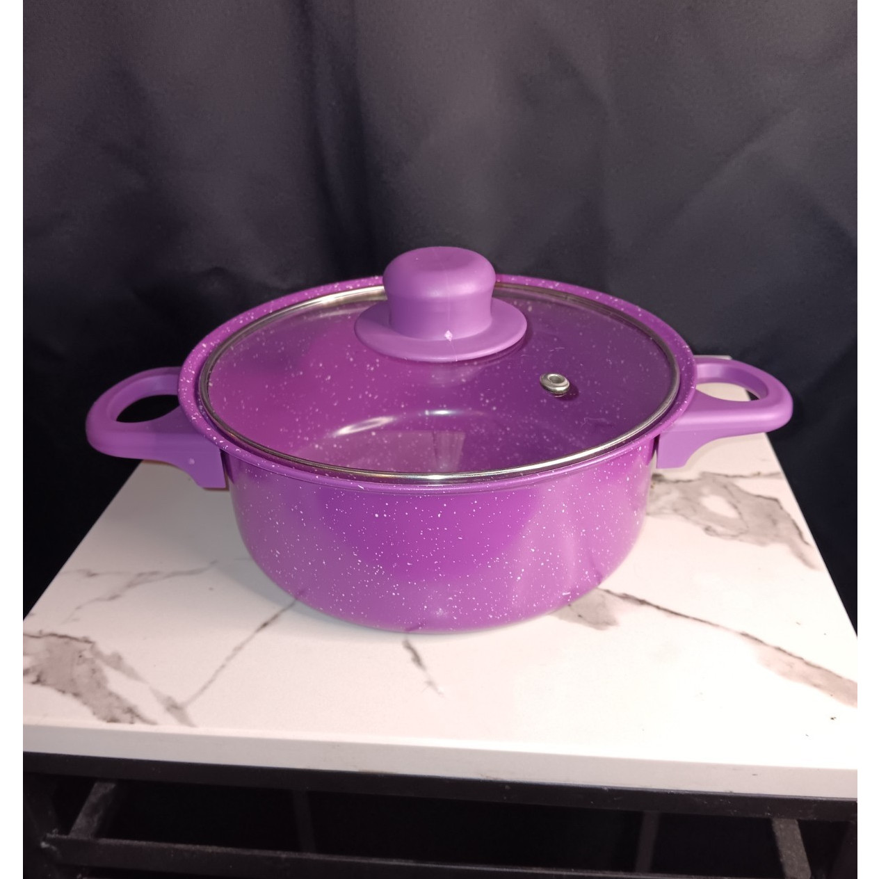 Purple Aluminum Nonstick 13 piece cookware set