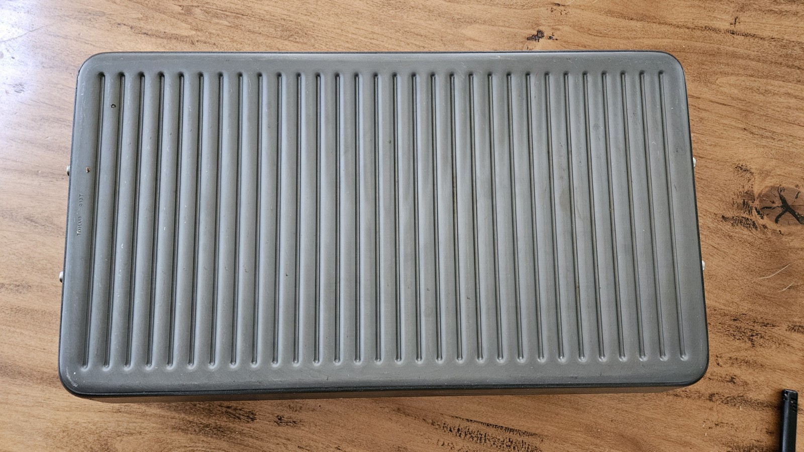 Pampered Chef Double Burner Grill Pan Nonstick with Corner Pour Spout, Used