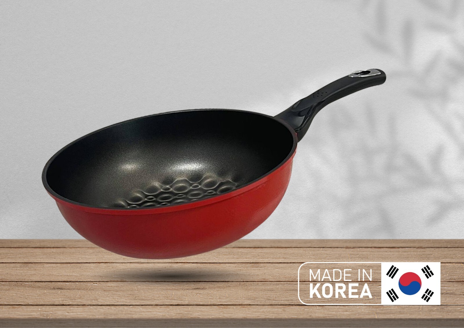 MADE IN KOREA – 3D Diamond Coating Nonstick Wok Cookware 13-1/2” (34cm)