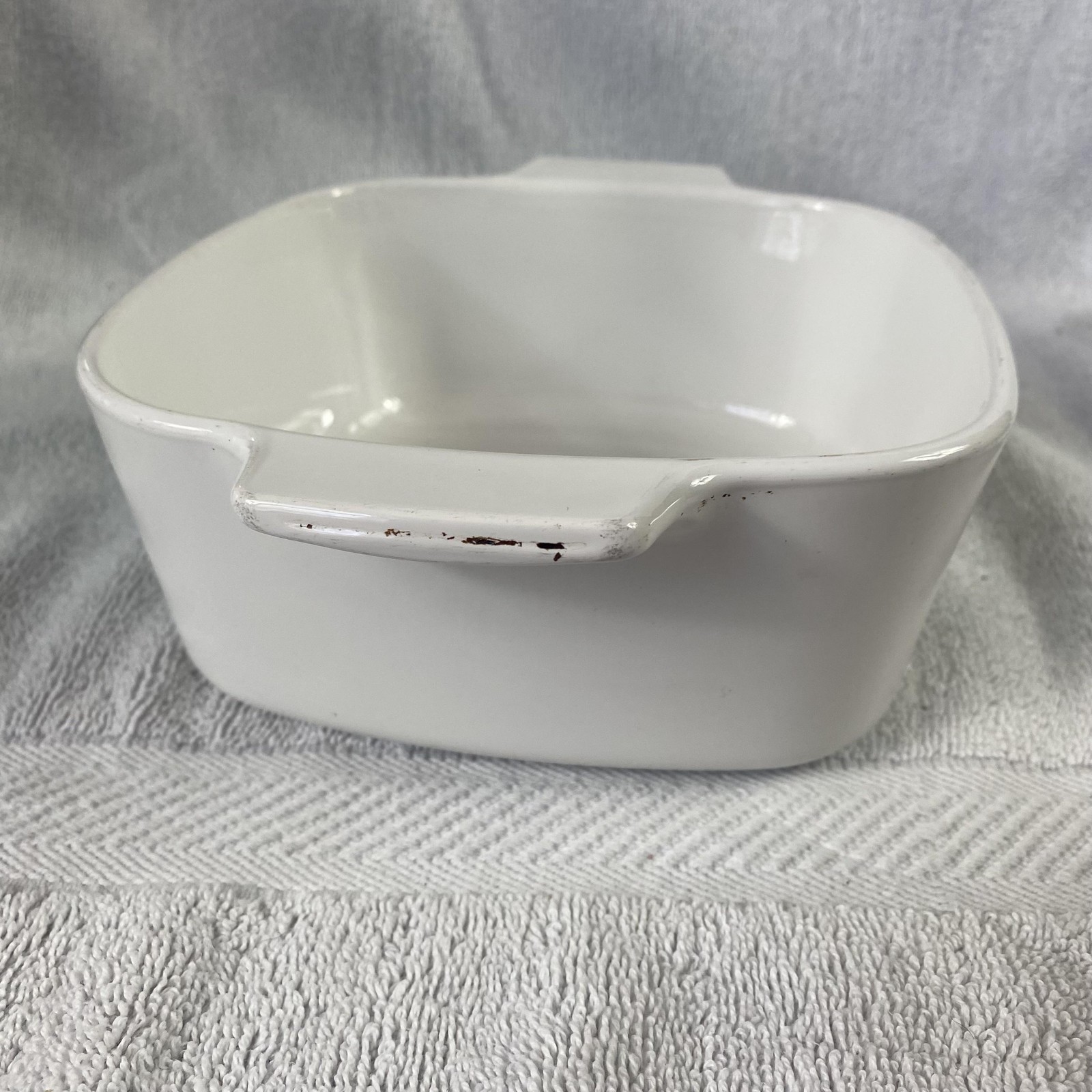 Vintage CorningWare Cornflower Blue Casserole Dish 1.5 Qt A-1 1/2-B White USA
