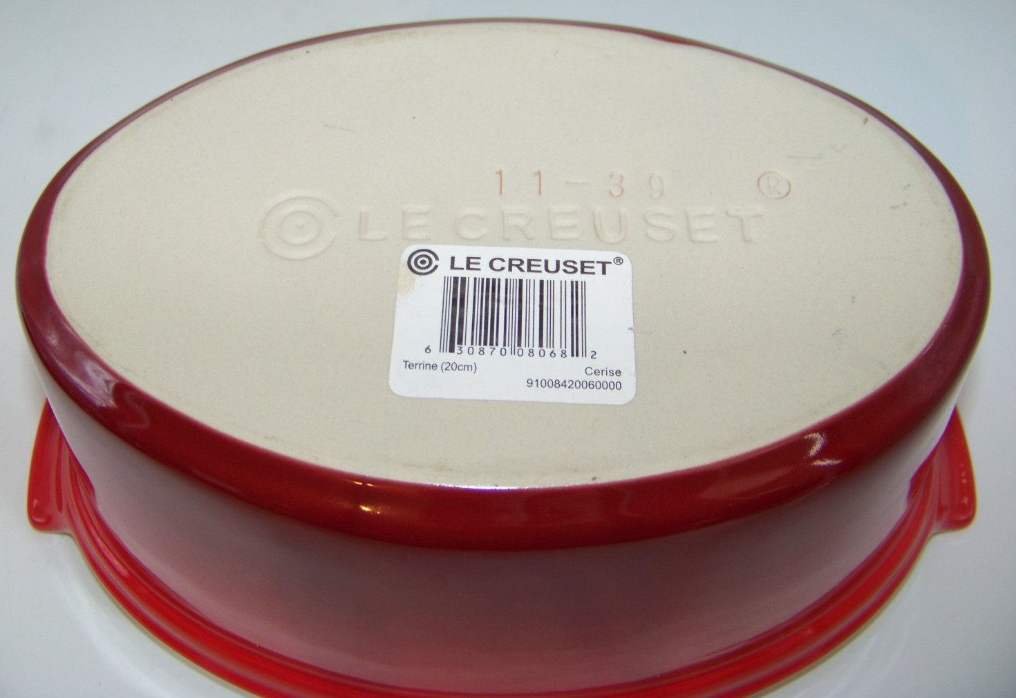 Le Creuset Stoneware Terrine Dish With Lid Red Cerise (20cm) NEW