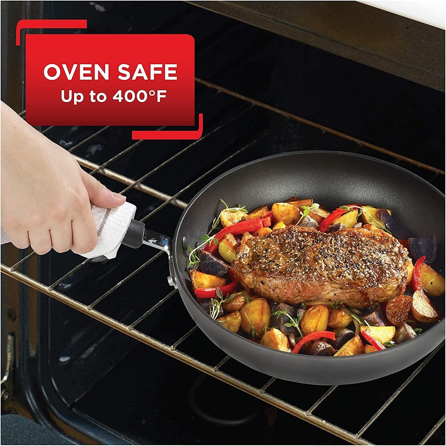 Ultimate Hard Anodized Nonstick Fry Pan Set 2 Piece 8 10 Inch Oven Broiler Safe