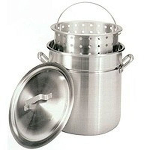 NEW BAYOU CLASSIC 8000 80 QT ALUMINUM LARGE STOCKPOT BASKET STEAMER LID 6990261