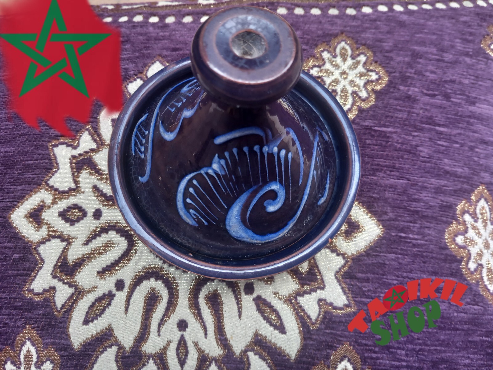 Moroccan Tagine Handmade Small Pot Multicolored Traditional Decorative Gift 4″