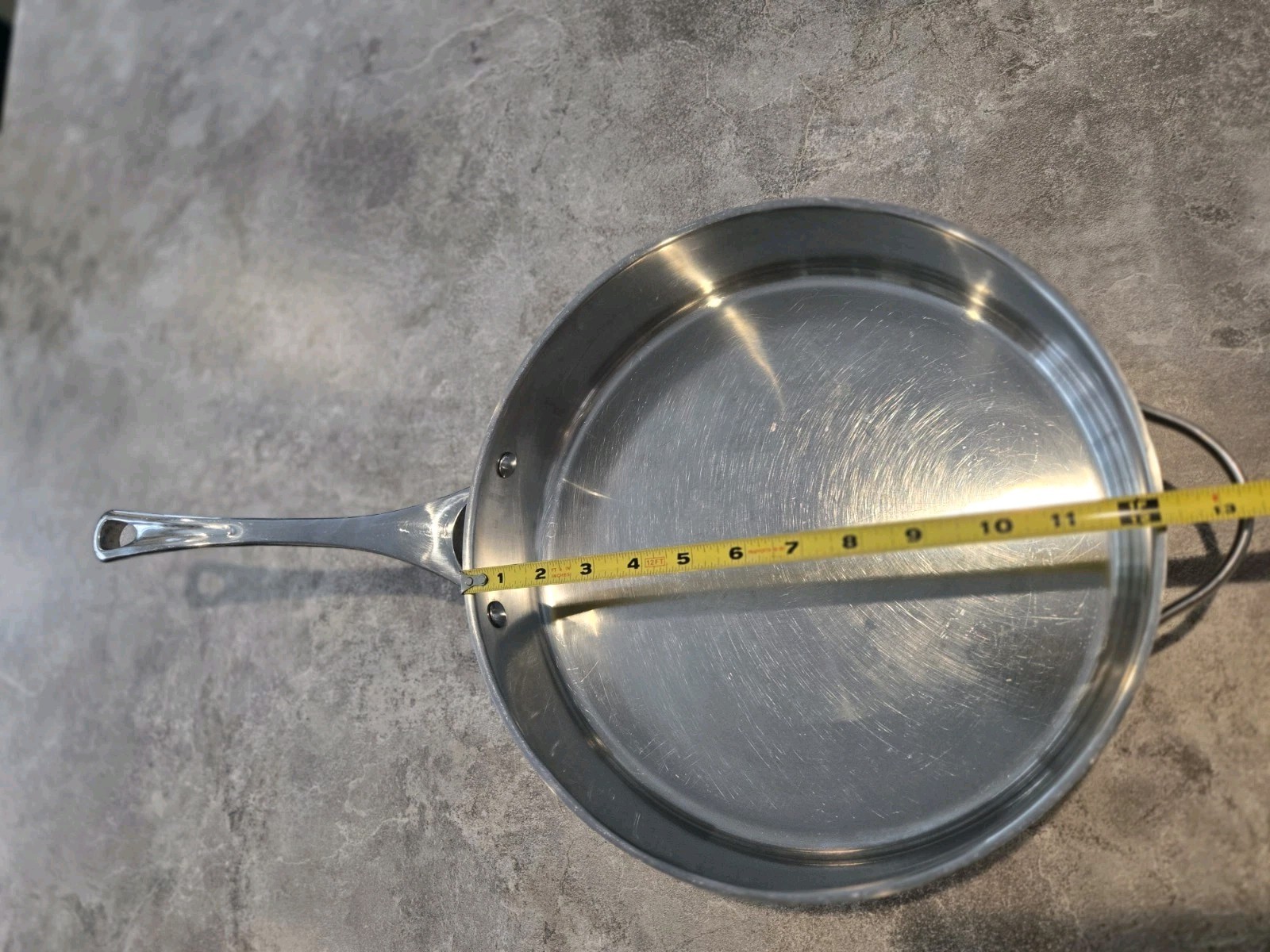 Princess House Heritage 5 Qt 12” Heavy Skillet/Sauce Pan Stainless Steel No Lid