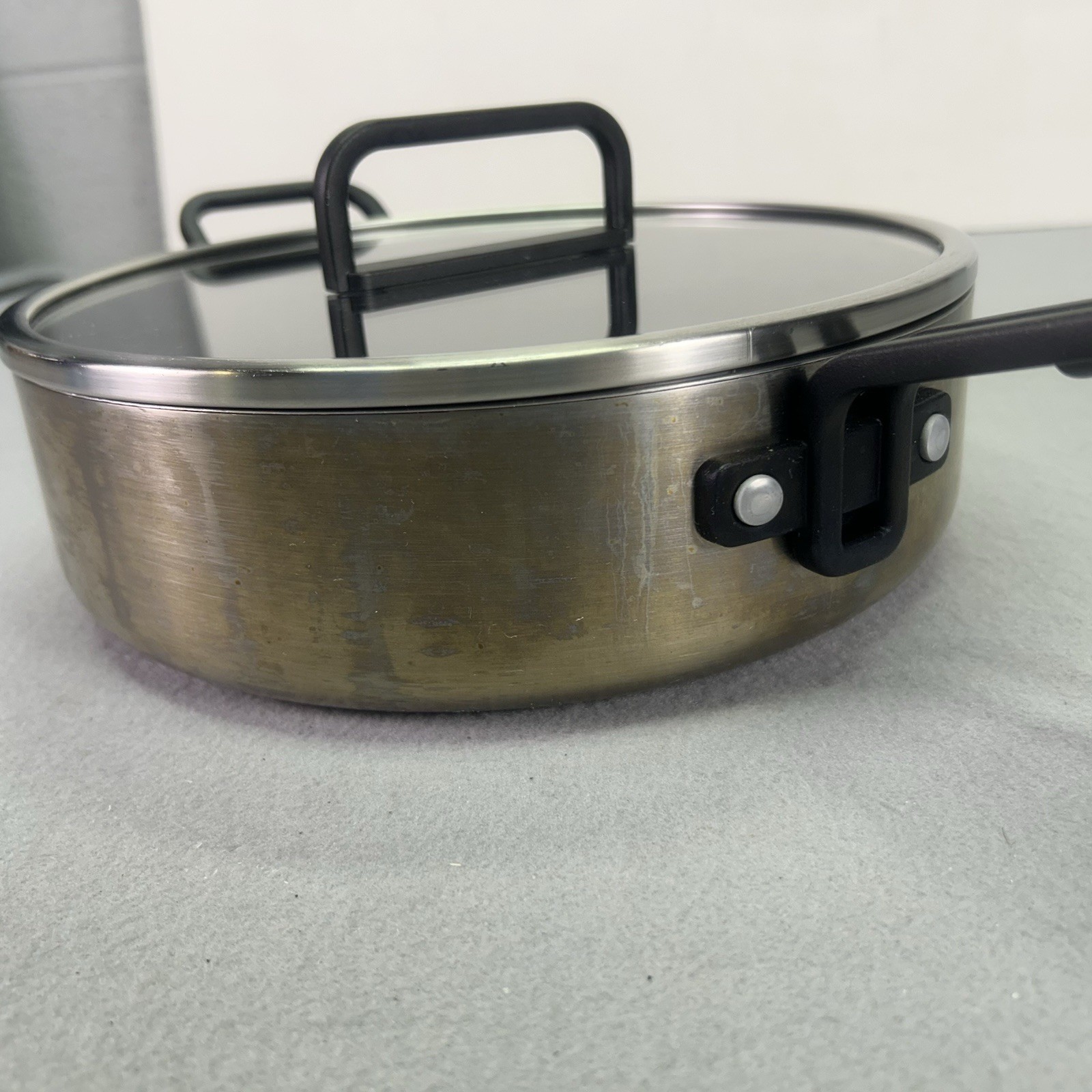 GreenPan Stanley Tucci Ceramic Nonstick 10” Saute Braiser Pan 4 Qt W Lid