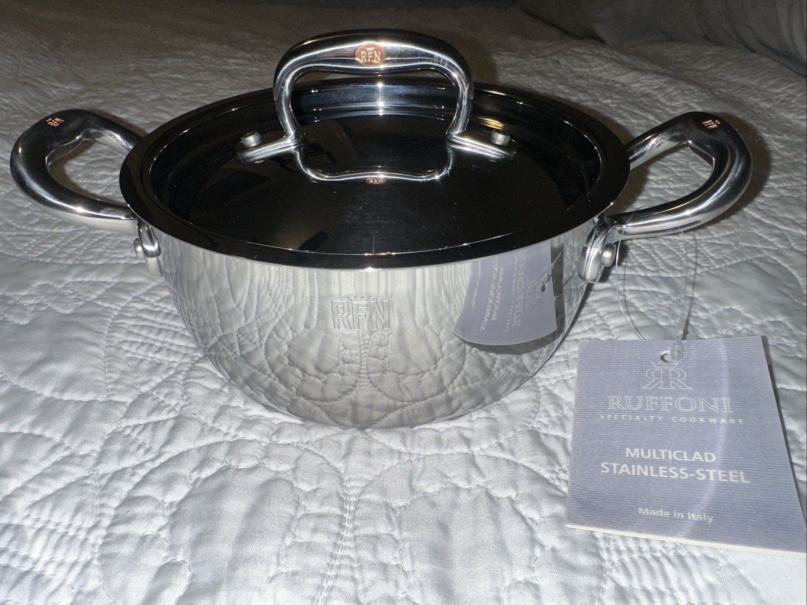 NWT Ruffoni RFN CSA1608XRL 5-Ply X-Core Stainless Steel 1.5 Qt Casserole w Cover