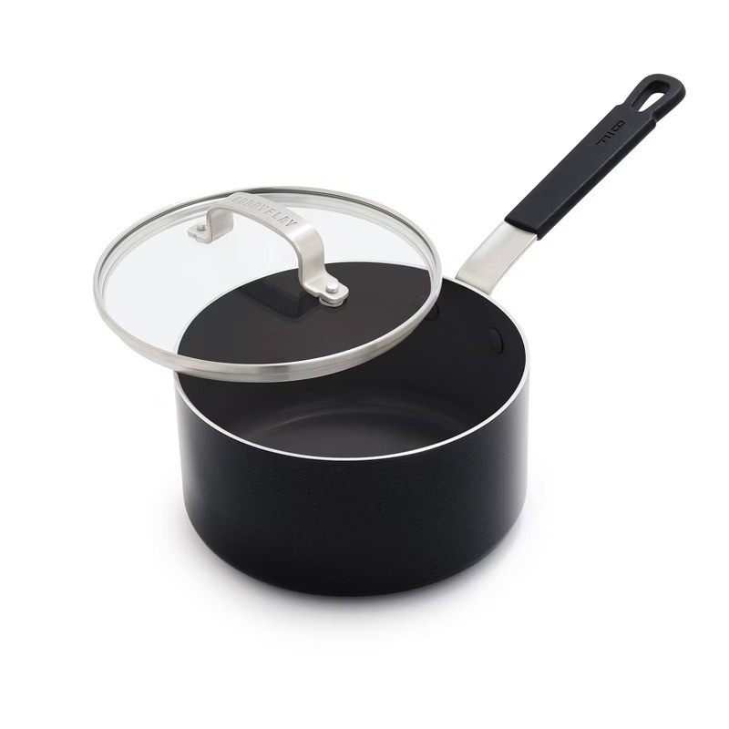 2.54qt Ceramic Nonstick Aluminum Sauce Pan with Lid