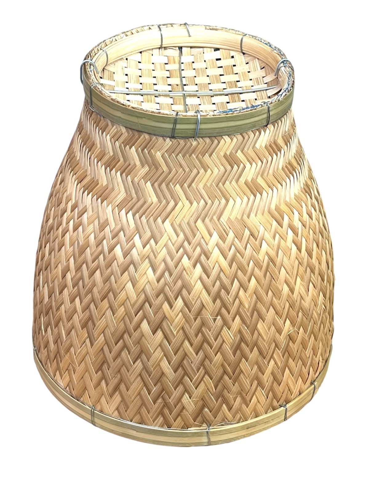 Thai Sticky Rice Steamer Set 2 pcs | 24 cm Aluminum Pot + 26 cm Bamboo Basket |