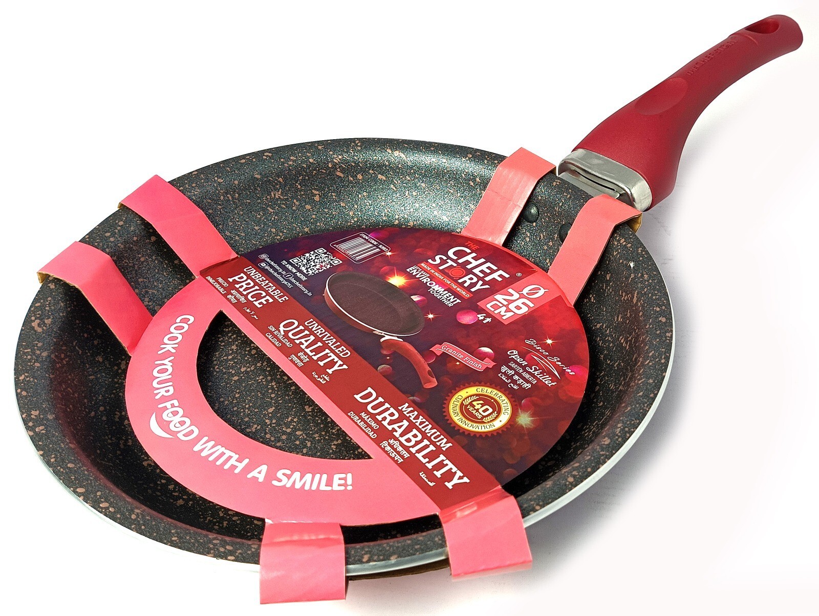 The Chef Story – Disco Series Granite finish Non Stick Frying pan 22cm