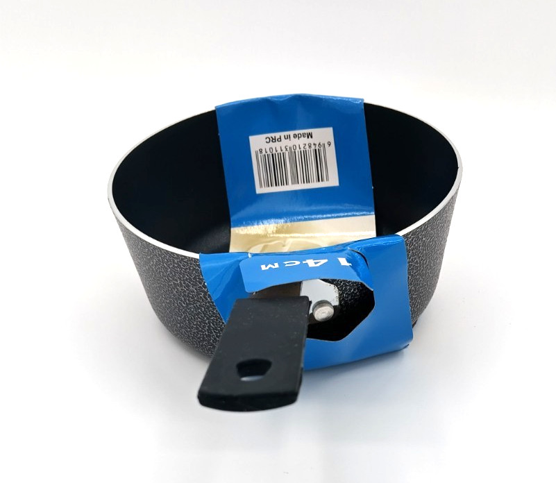 Elgante Classic 14cm 5.5″ Nonstick Milk Pan Small Saucepan Black No Lid