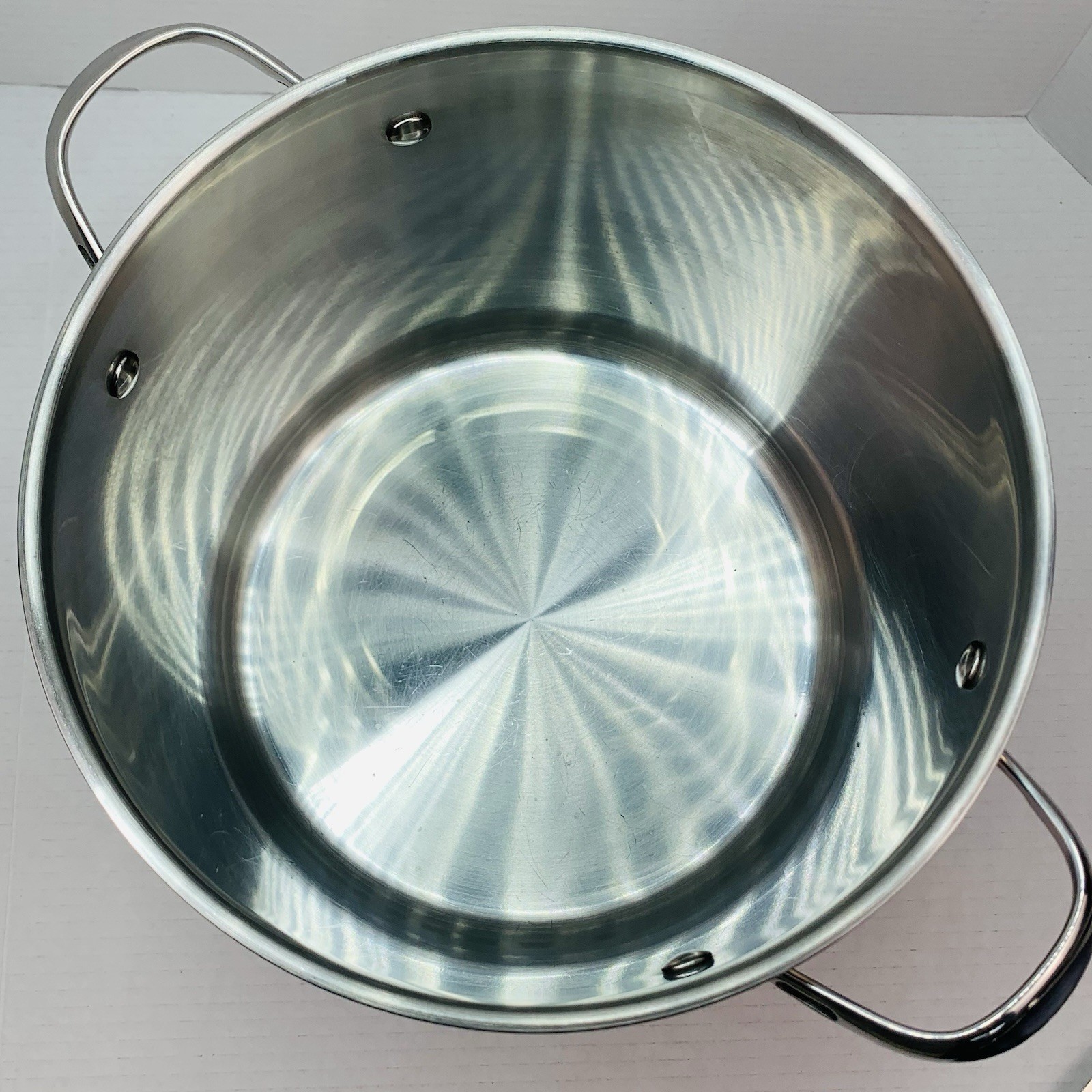 Cooks Standard Clad 12 Quart 18/10 Stainless Steel Stock Pot w/ Lid Deep Large