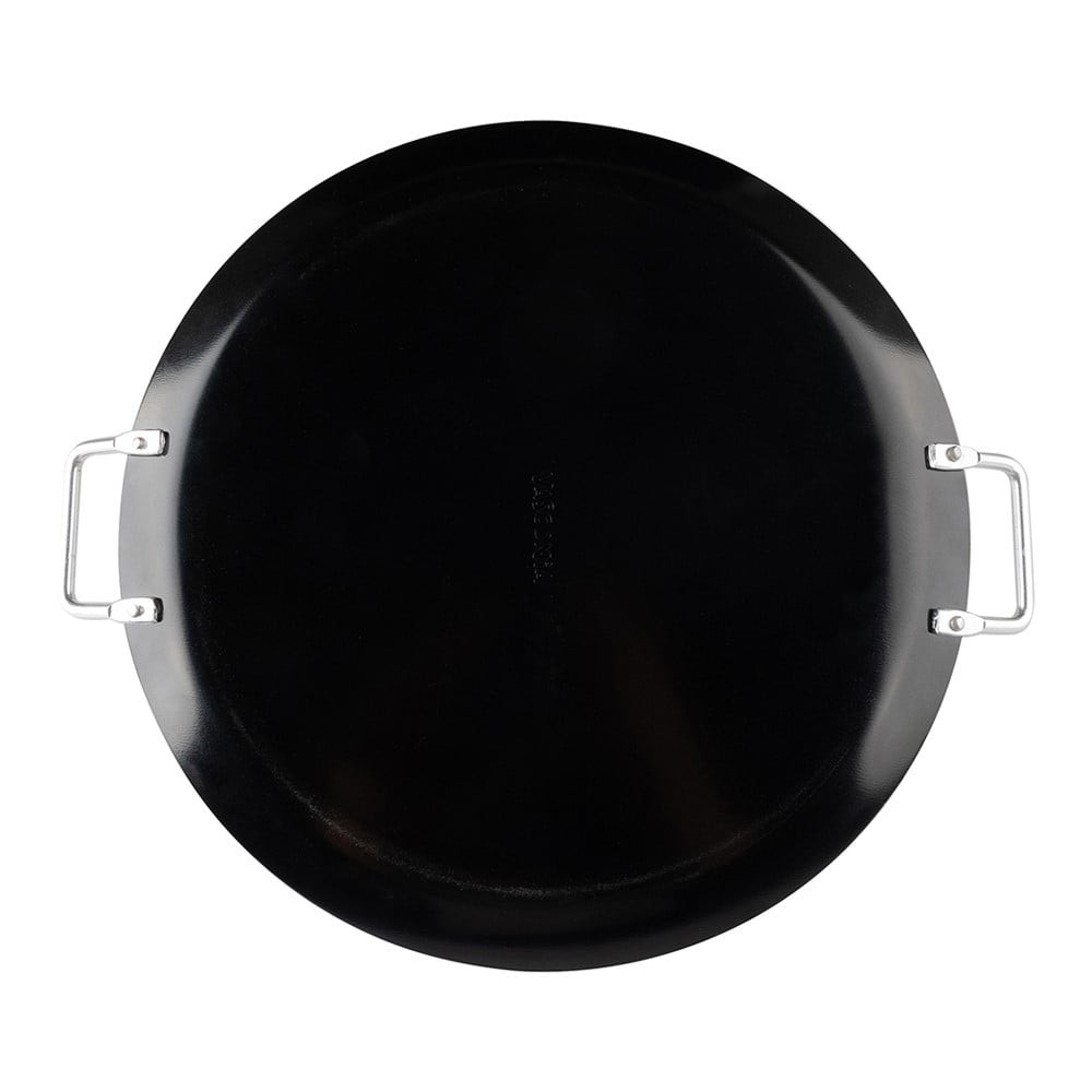 13.5 in Round Oven Safe Aluminum Grill Pan Rapid Heating Versatile Cooking
