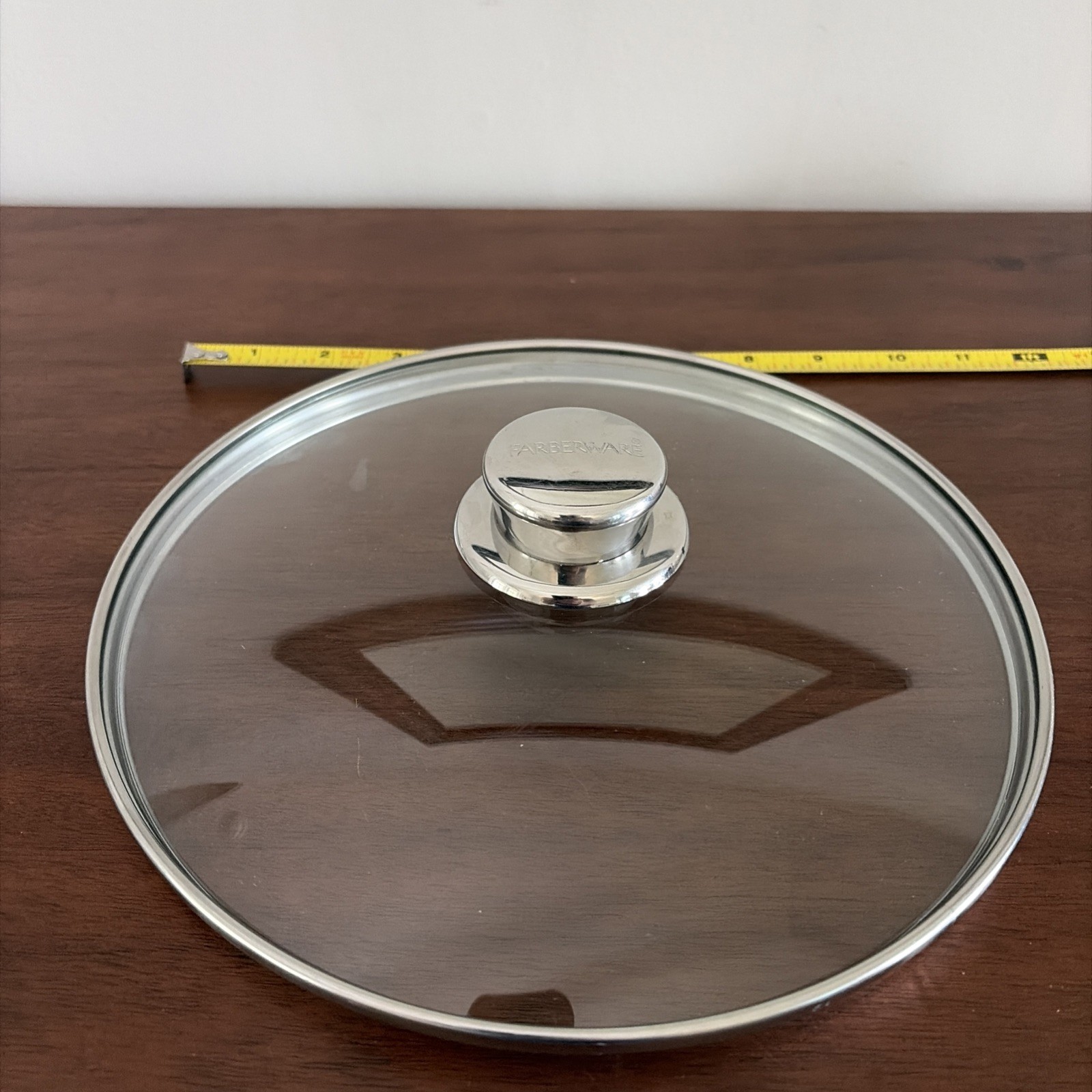 Farberware Glass Lid – 9.25 ” Replacement Lid – Clear with Black Handle