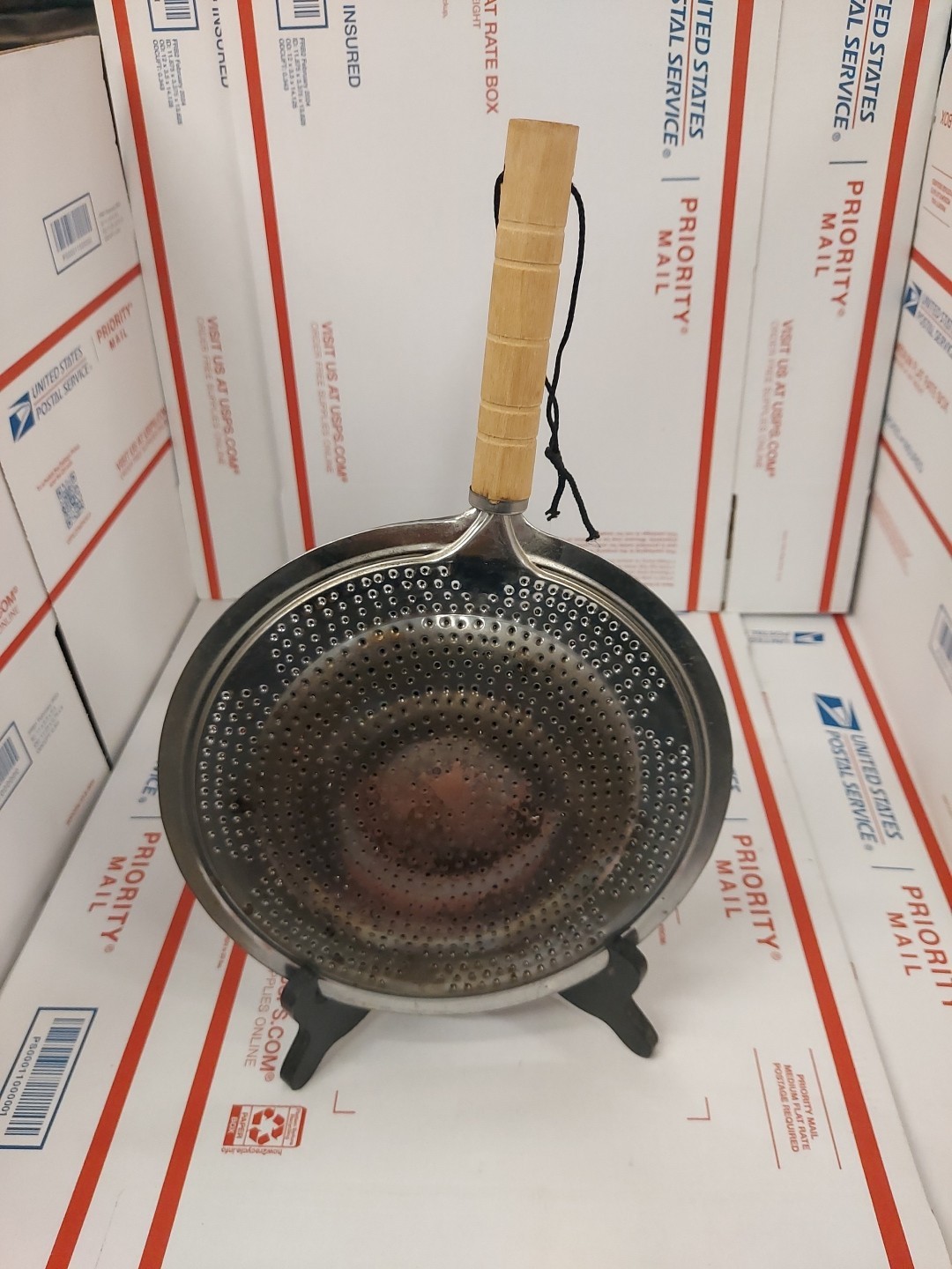 Simmer Ring Heat Diffuser Wood Handle Gas Electric Slow Cook Ring