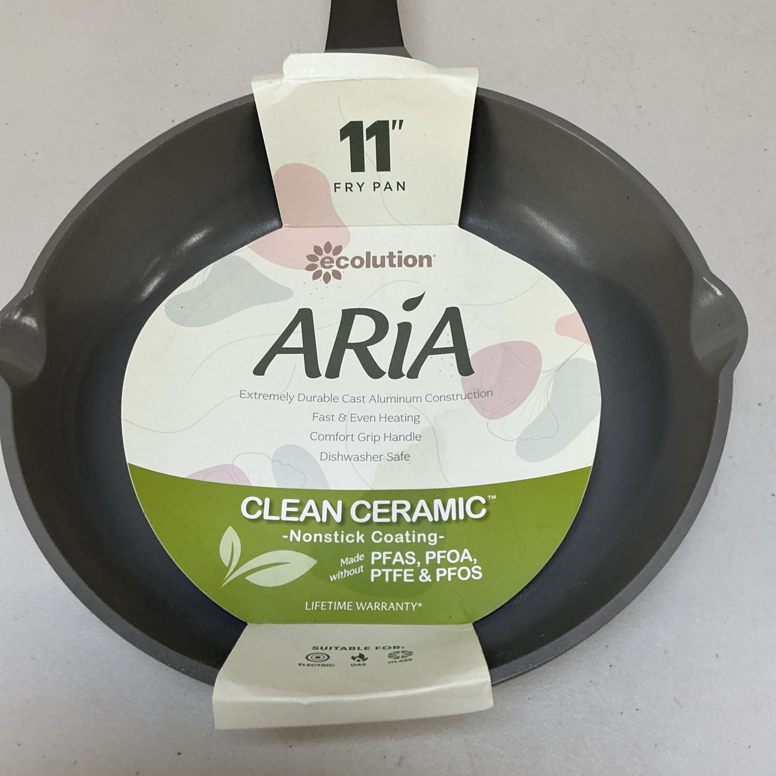 Ecolution Clean Ceramic Coating 9.5″ Skillet / Frying Pan New