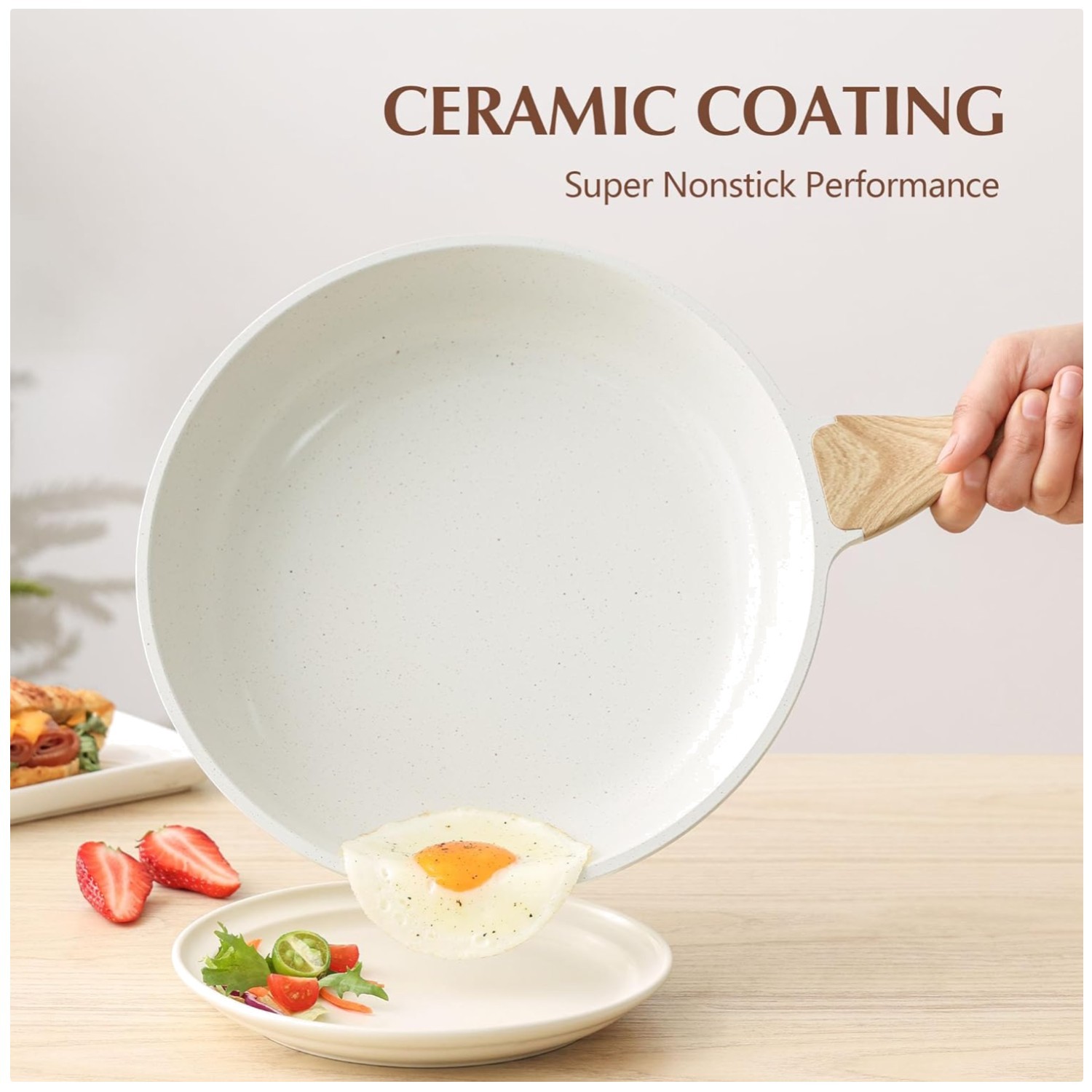 Nonstick Omelet Pan with Heat Resistant Handle