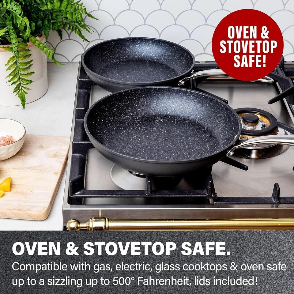 Granitestone 10″ Non-Stick Frying Pan with Mineral/Diamond Coating for Long long