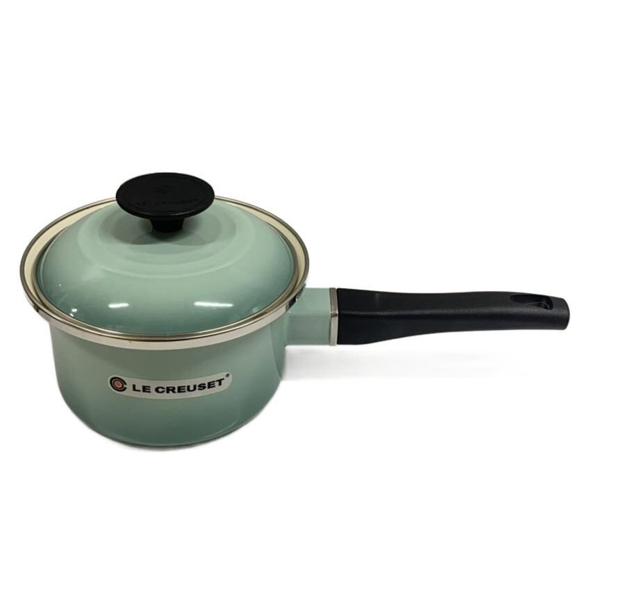 Le Creuset Enamel on Steel Saucepan with Lid 16cm 6-1/4″2-1/4Qt Sage Green