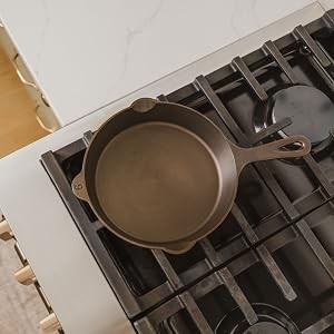 No. 6 skillet – 8 3/4 inch diameter Pre-seasoned Frying Pan, Made in