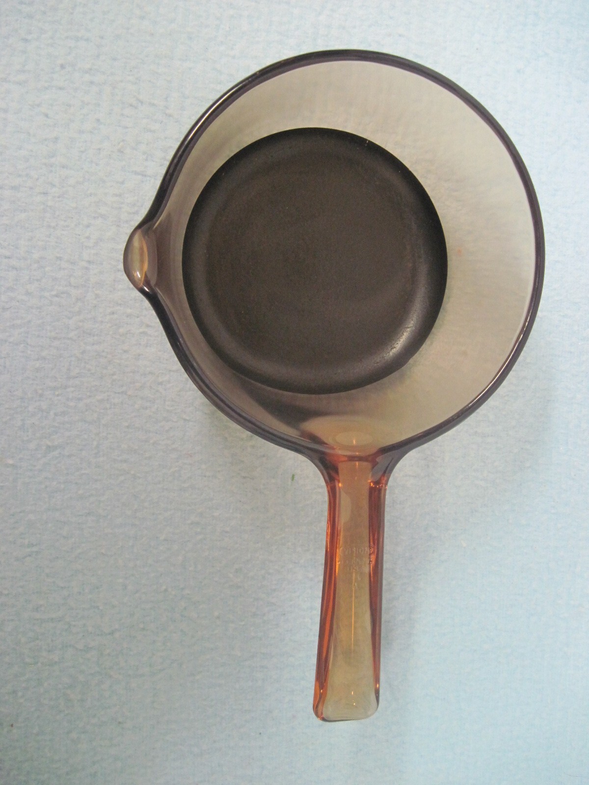 Corning Vision Amber Saucepan w Spout Non Stick 1 Liter. USA