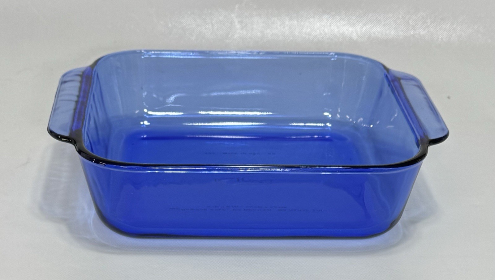 Pyrex Cobalt Blue 2 Qt Square Baking Dish 222-R 8×8 Vintage Glass Oven USA
