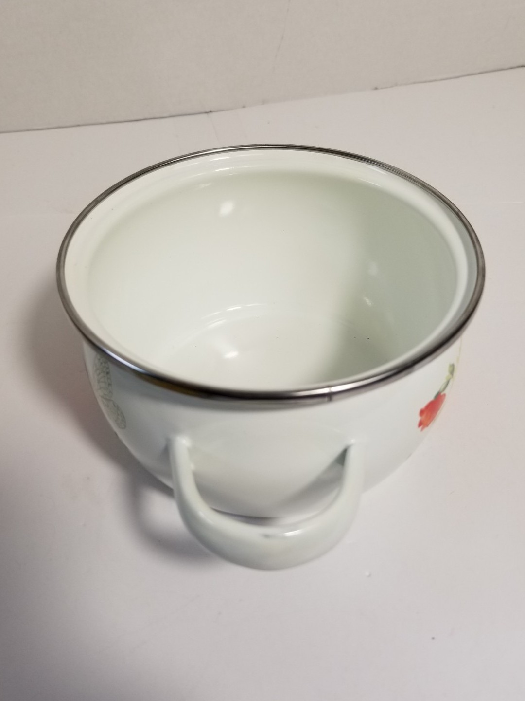 Set Of 2 Pioneer Woman Breezy Blossom Enamel 1 QT Mini Dutch Ovens Aqua & Yellow