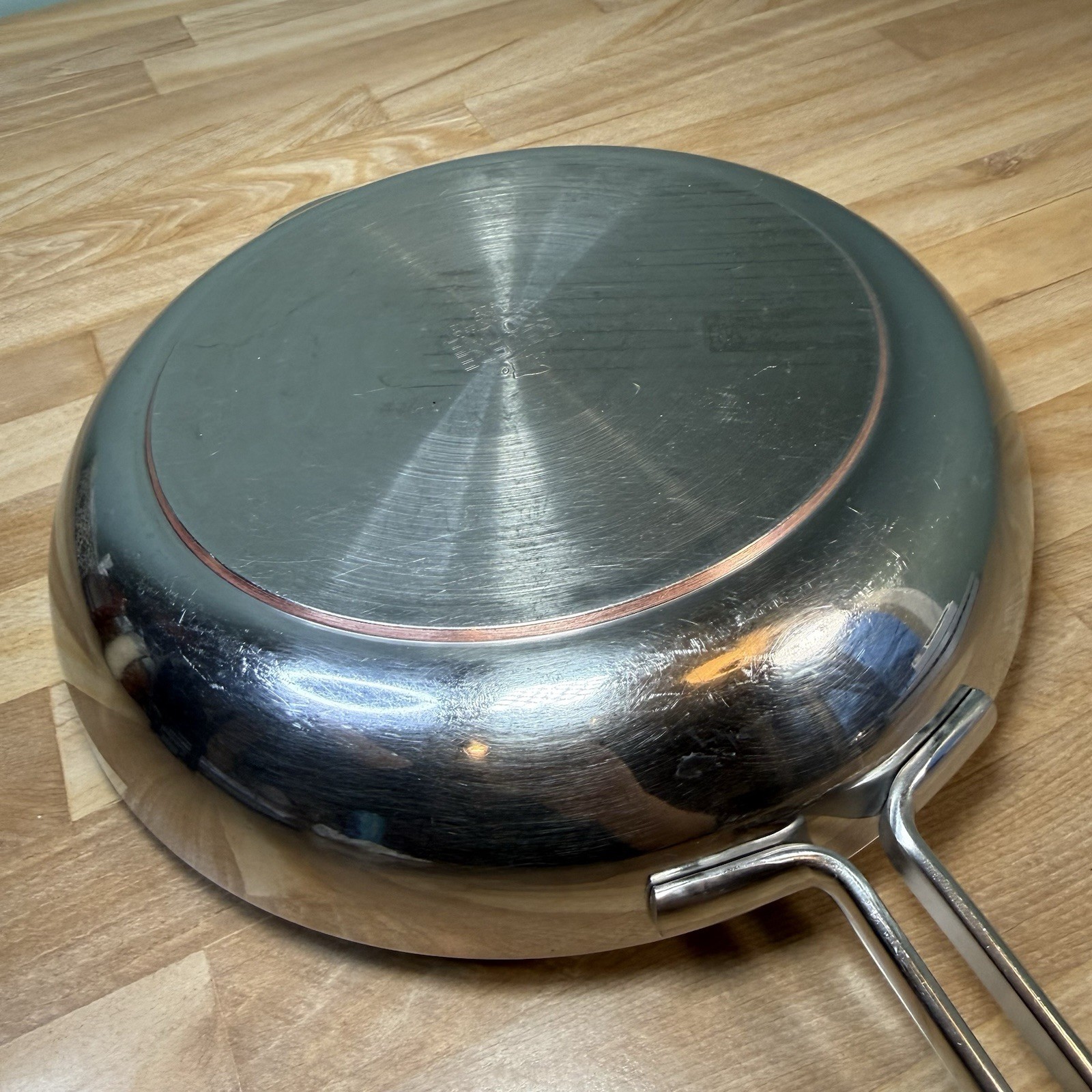 REVERE Pro Line 1801 Stainless 10″ Saute Fry Pan Skillet Copper Core 6760 w/ Lid