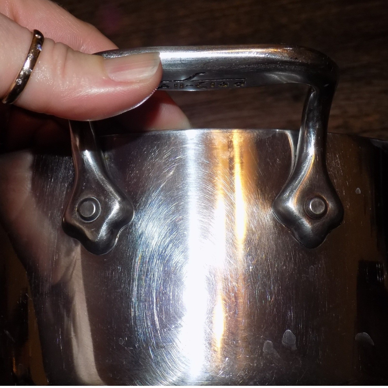 All-Clad Stainless Steel Petite Braiser Sauce Pan with Lid Silver Good Condition