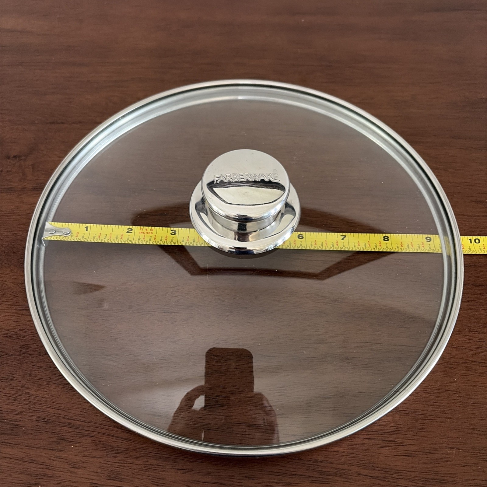 Farberware Glass Lid – 9.25 ” Replacement Lid – Clear with Black Handle