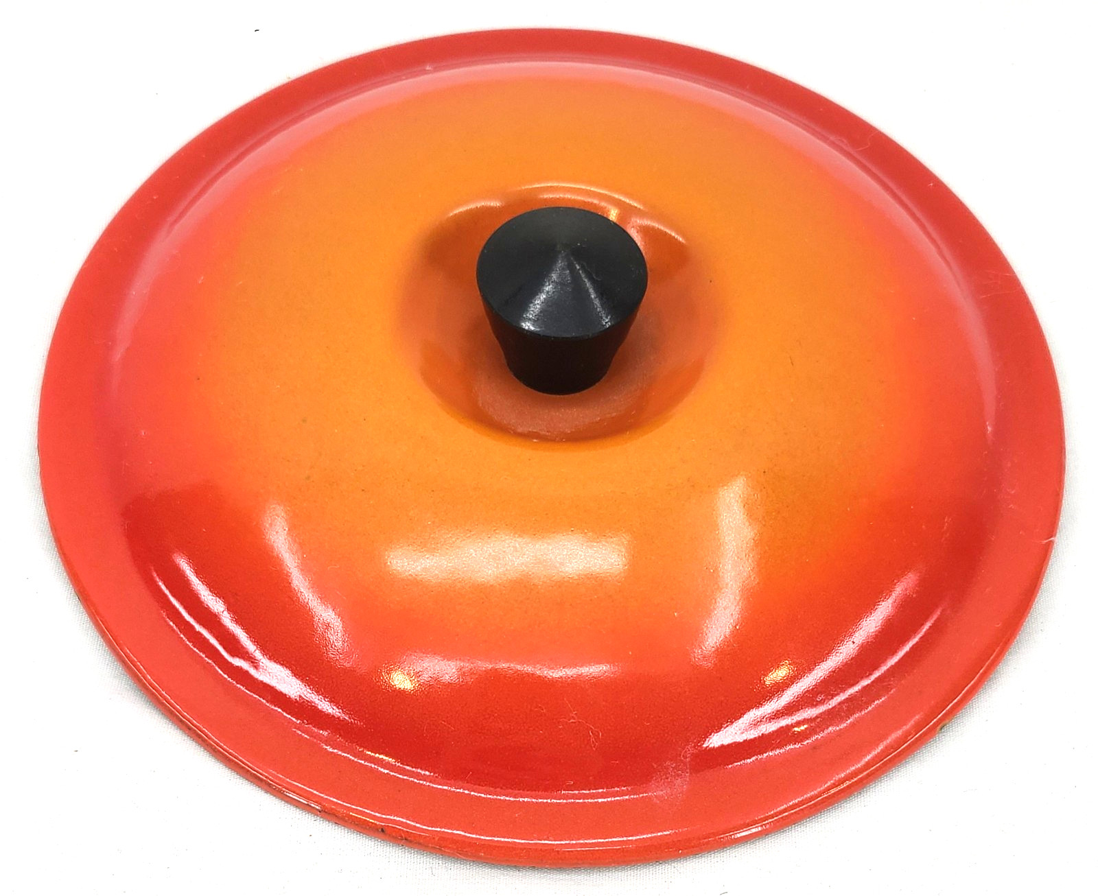 Vintage Le Creuset Flame Orange #16 Wood Cast Iron Lid 6″ Sauce Pan Pot Set