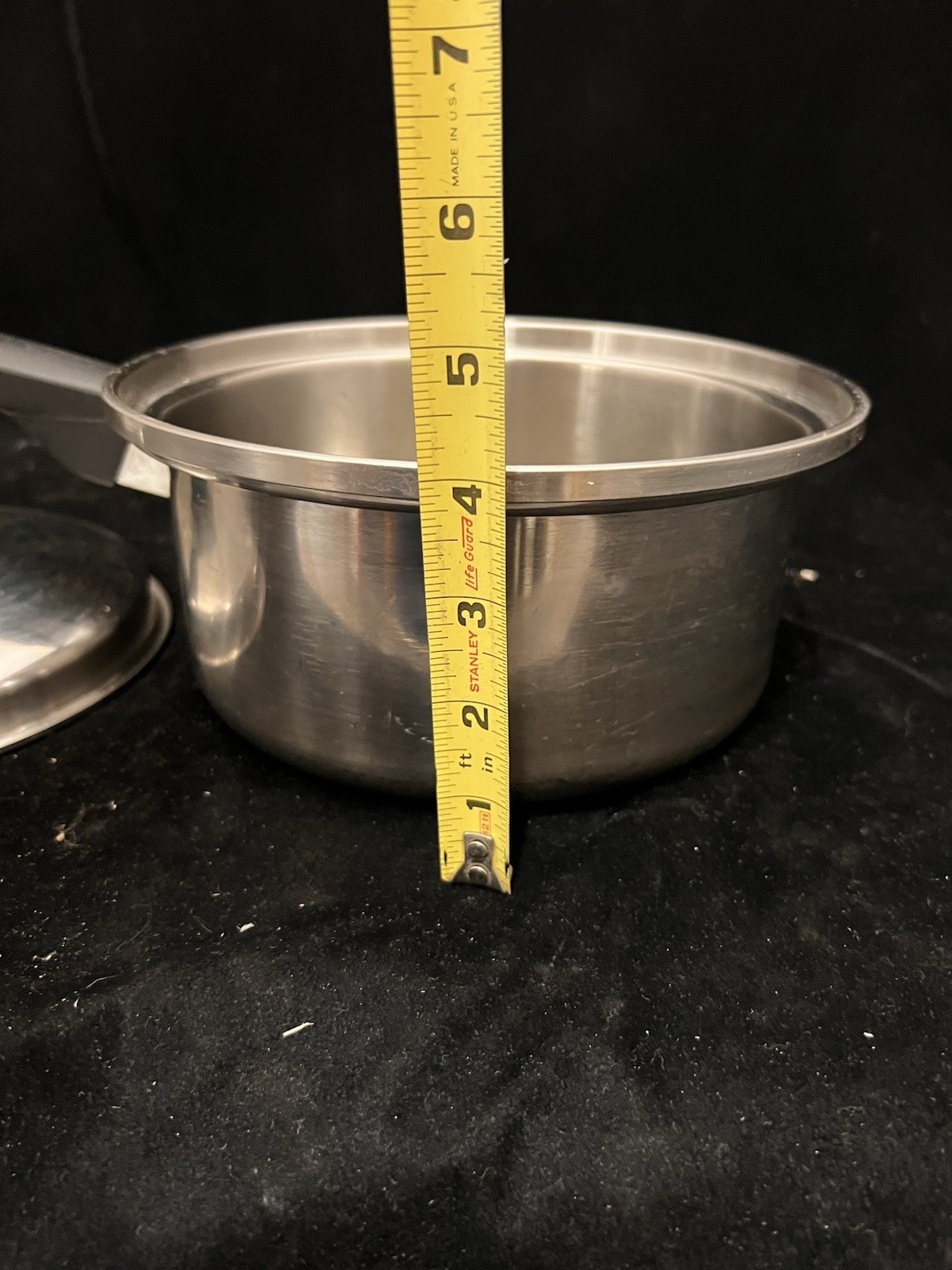 Flavorite Pot Pan 9″ Stainless Steel 2 qt (see pictures for measurements)