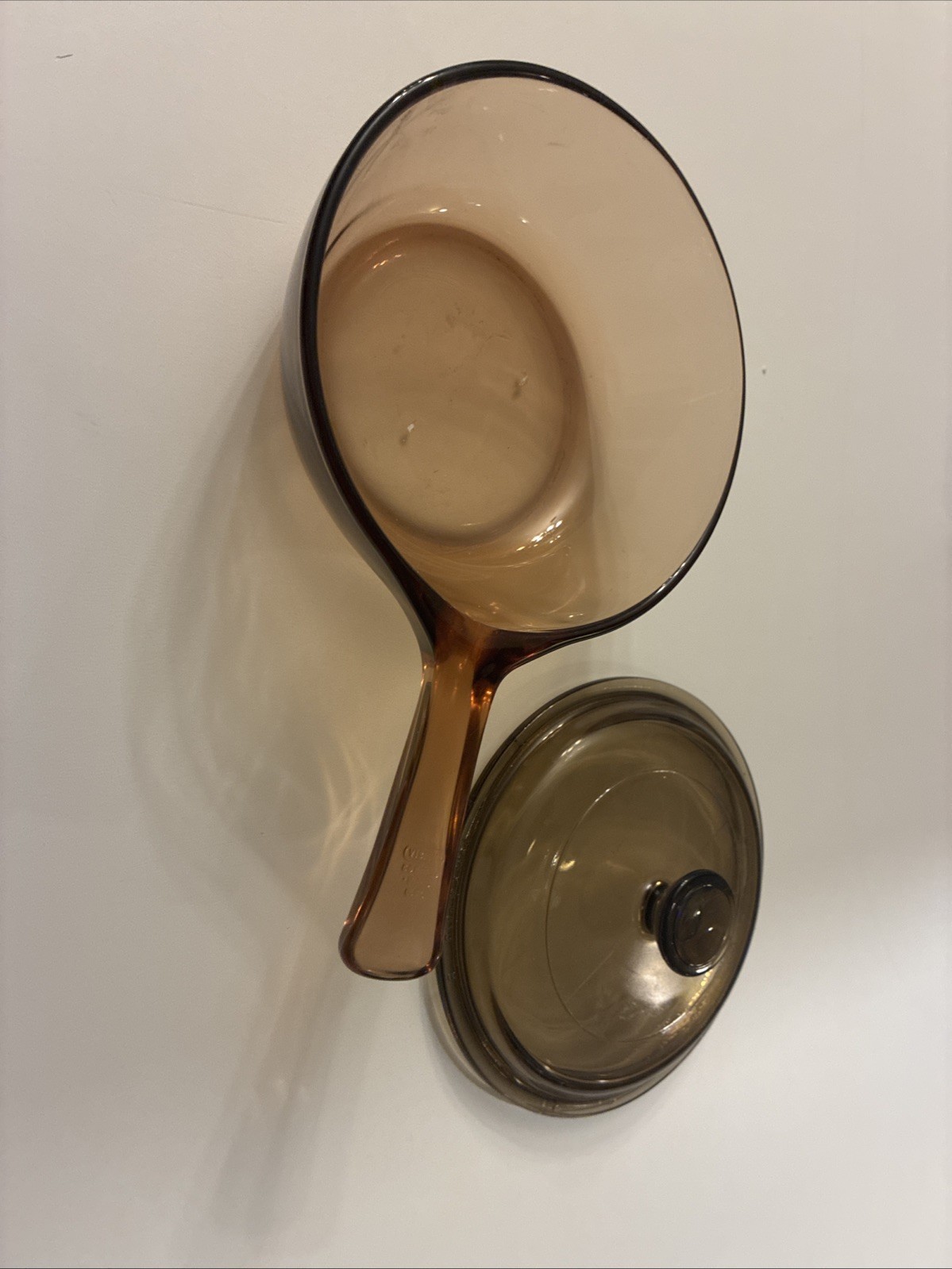 Corning Ware Vision Amber Glass Cookware 0.5L Sauce Pot Pan with Pyrex Lid
