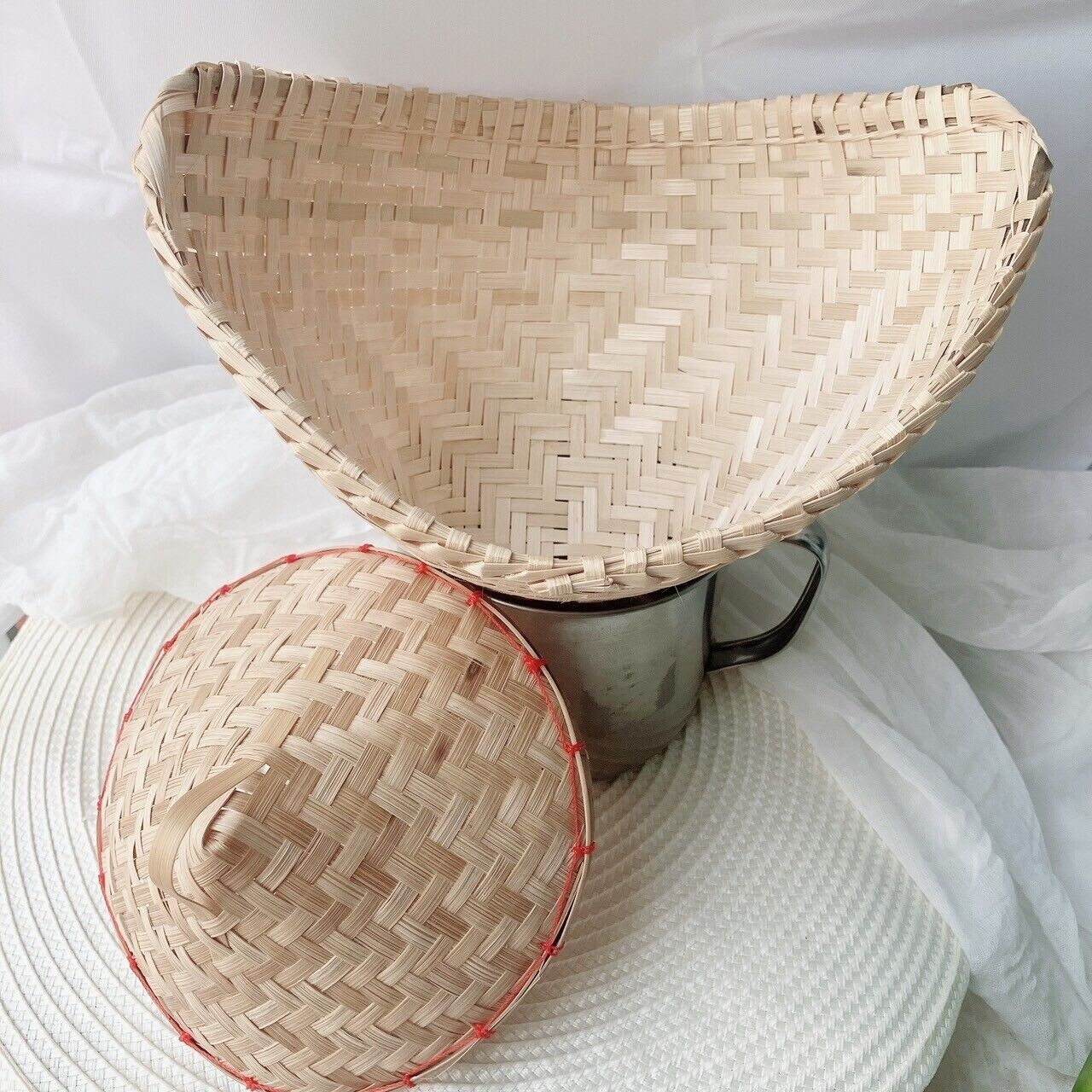 Thai Tradition Handicraft Mini Cooker Bamboo Basket Steamer Sticky Rice DimSum