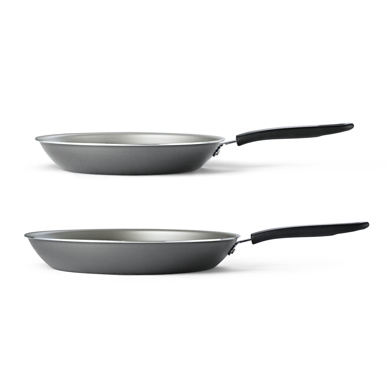 2-Piece Nonstick Fry Pan Set,9.5-Inch and 11-Inch Asphalt