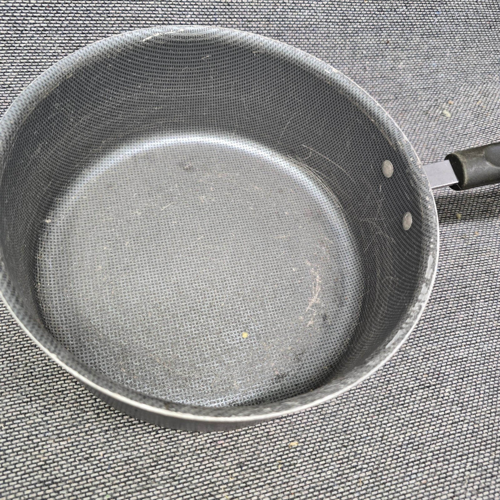 4pc Saucepan Set Nesting Non-Stick Honeycomb Black Good 6-8in Pots