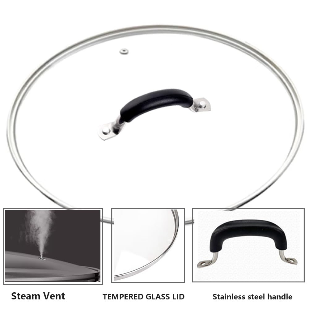 8 Inch Tempered Glass Lid for Lodge 8 Cast Iron Skillets 2QT Dutch Ovens -St…